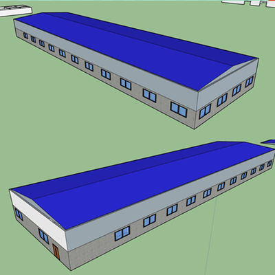 গুণ  Q355 / Q235 Steel Structure Farm Frame Prefab Building Construction GB কারখানা