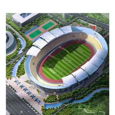 বড় স্প্যান স্টিল স্ট্রাকচার স্টেডিয়াম নির্ভরযোগ্য প্রিফ্যাব স্পেস ফ্রেম নির্মাণ