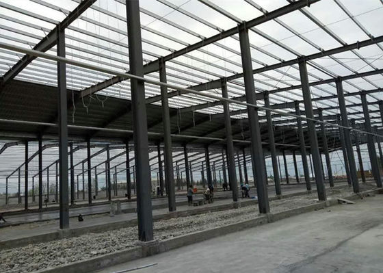 6000㎡ ইন্ডাস্ট্রি স্টিল স্ট্রাকচার ওয়ার্কশপ ফেব্রিকেটেড ফ্রেম ফ্যাক্টরি বিল্ডিং
