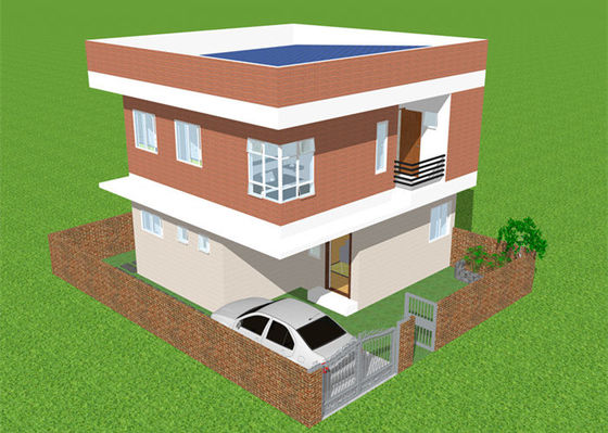 Q355B Q235B ইস্পাত কাঠামো হাউজিং বায়ুরোধী লাইটওয়েট ইস্পাত ফ্রেম ভিলা