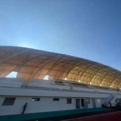পুনর্ব্যবহারযোগ্য স্টিল স্ট্রাকচার স্টেডিয়াম অ্যান্টি রাস্ট প্রিফ্যাব মেটাল বিল্ডিং জিম