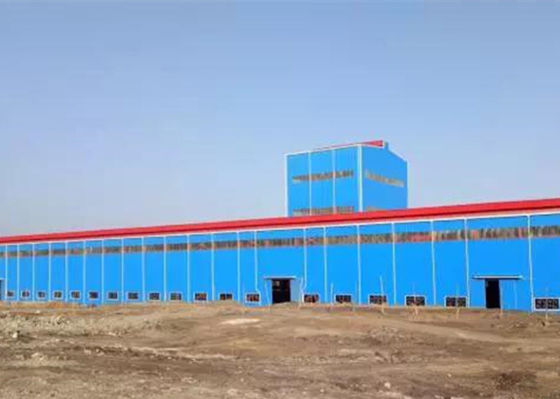 গড়া ফ্রেম ইস্পাত কাঠামো কর্মশালা ফায়ারপ্রুফ শিল্প ভবন