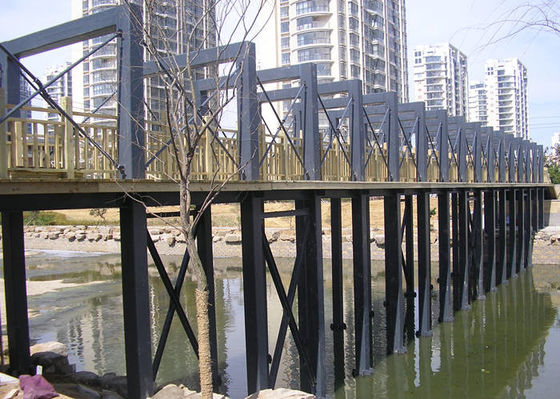 Q235B প্রিফেব্রিকেটেড স্টিল স্ট্রাকচার ব্রিজ ডেক সাইটসিয়িং কনস্ট্রাকশন