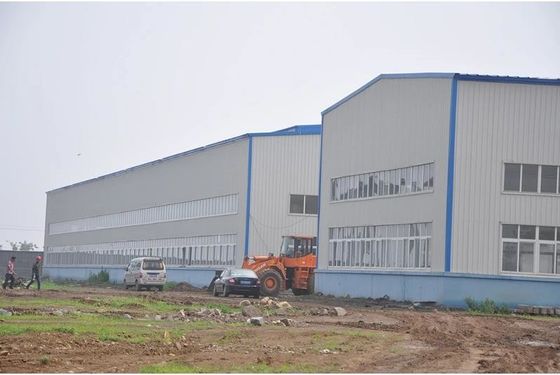 প্রিফ্যাব ওয়ার্কশপ স্টিল স্ট্রাকচার ওয়্যারহাউস গ্রিড Q355B উপাদান