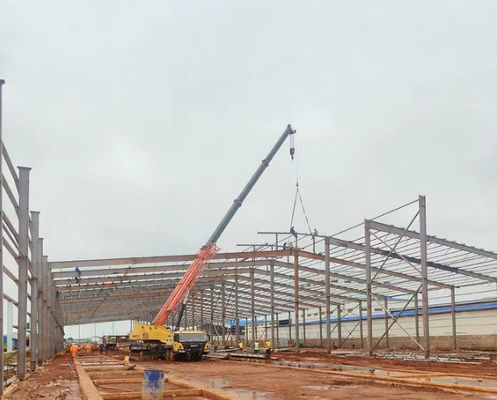 প্রি ইঞ্জিনিয়ারড স্টিল স্ট্রাকচার স্টিল স্ট্রাকচার শস্য স্টোরেজ গুদাম