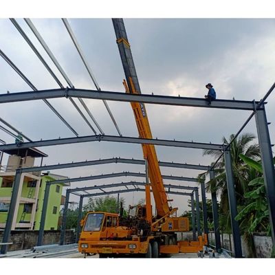 লাইট গেজ ইস্পাত ফ্রেম নির্মাণ পোর্টাল ফ্রেম ইস্পাত কাঠামো গুদাম