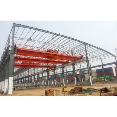 পোর্টাল ইস্পাত কাঠামো গুদাম বিল্ডিং সিস্টেম ইস্পাত ফ্রেম নির্মাণ