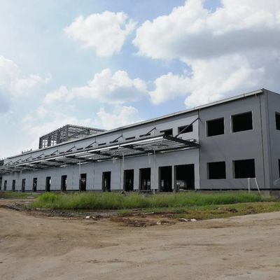 হালকা ইস্পাত কাঠামো গুদাম প্রিফ্যাব্রিকেটেড শিল্প শ্যাড ডিজাইন
