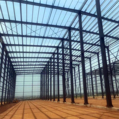 ইন্ডাস্ট্রিয়াল বিল্ডিং প্রিফ্যাব স্টিল স্ট্রাকচার কর্মশালা ধাতু নির্মাণ বিল্ডিং