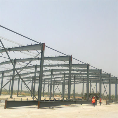 গরম ঘূর্ণিত / ঝালাই H-Section স্টীল কলাম এবং Beams মেটাল বিল্ডিং কর্মশালা