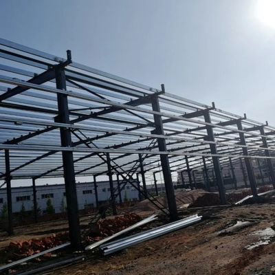 শিল্প / কারখানার জন্য বড় স্প্যান প্রিফ্যাব্রিকেটেড ইস্পাত কাঠামো কর্মশালা