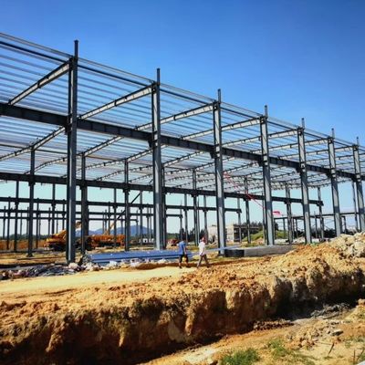 পোর্টাল ফ্রেম ইস্পাত কাঠামো H বিভাগ ইস্পাত সঙ্গে সঞ্চয় জন্য গুদাম