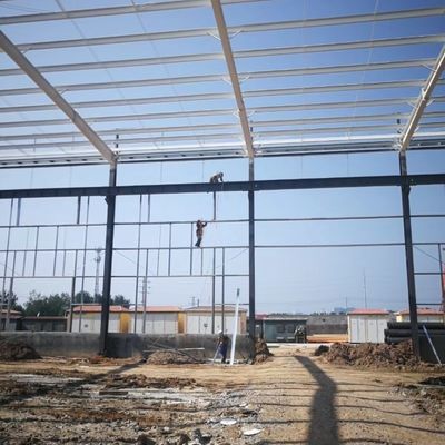 পোর্টাল ফ্রেম ইস্পাত কাঠামো H বিভাগ ইস্পাত সঙ্গে সঞ্চয় জন্য গুদাম