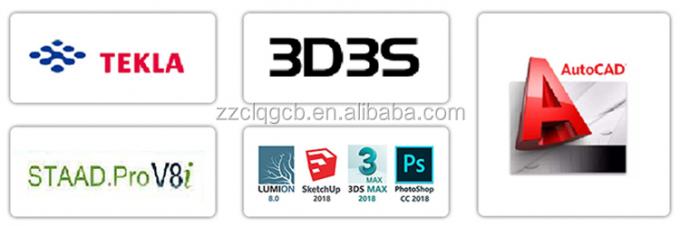 ইস্পাত স্ট্রাকচার ওয়ার্কশপ ইন্ডাস্ট্রি বিল্ডিং এইচ টাইপ কলাম সি টাইপ পুরলিন 0