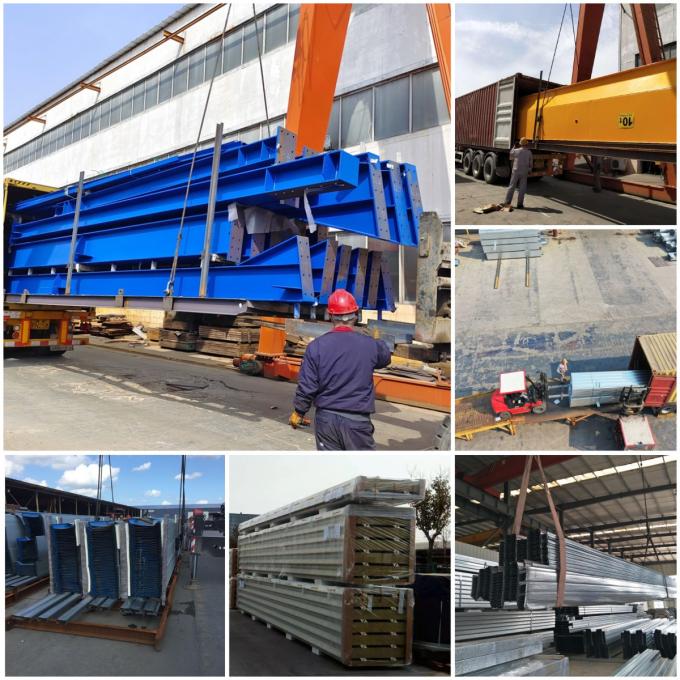 ইস্পাত স্ট্রাকচার ওয়ার্কশপ ইন্ডাস্ট্রি বিল্ডিং এইচ টাইপ কলাম সি টাইপ পুরলিন 4