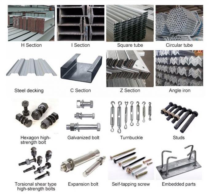 40*100 গ্রিড স্টিল স্ট্রাকচার বিল্ডিং গুদাম কম খরচে সুবিধা 5