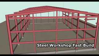 পিচ করা ছাদ সহ ইস্পাত কাঠামো উত্পাদন এবং প্রক্রিয়াকরণ কর্মশালা